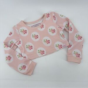 SweetHoney Blush Pink Floral Long Sleeve Toddler Rash Guard